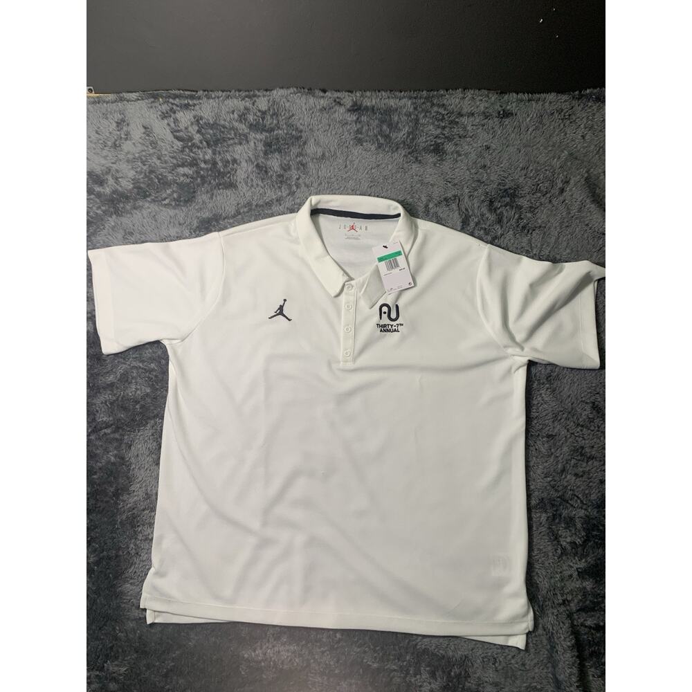 Nike Air Jordan Polo Shirt Men’s XL White 30th Annual Jumpman
